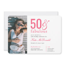 Uitnodiging voor 50ste verjaardag: 50 en Fabulous