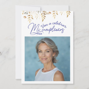 Uitnodiging voor 50ste verjaardag met foto