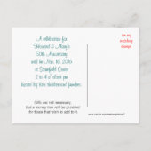Uitnodiging voor 50ste verjaardag op ansichtkaart briefkaart (Achterkant)