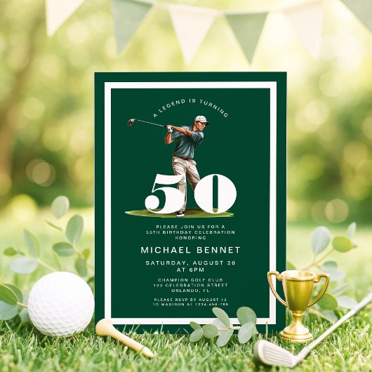 Uitnodiging voor 50ste verjaardag van Green Golf