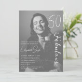 Uitnodiging voor 50ste verjaardagsfeest '50 en Fab (Staand voorkant)