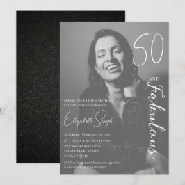 Uitnodiging voor 50ste verjaardagsfeest '50 en Fab