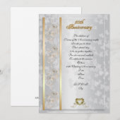 Uitnodiging voor 50ste verjaardagsfeest elegant (Voorkant / Achterkant)