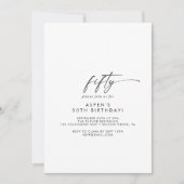 Uitnodiging voor 50ste verjaardagsfeest in modern (Voorkant)