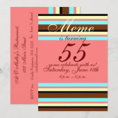 Uitnodiging voor 55e verjaardag (Voorkant / Achterkant)