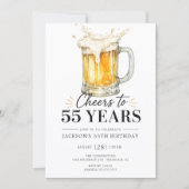 Uitnodiging voor 55e verjaardag: Proost op 55 jaar (Voorkant)