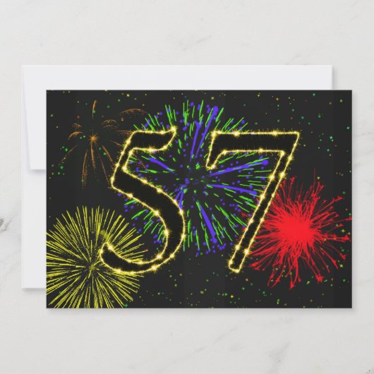 Uitnodiging voor 57e verjaardagsfeest (Voorkant)