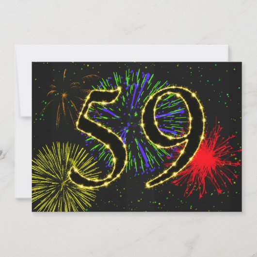 Uitnodiging voor 59e verjaardagsfeest (Voorkant)