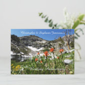 Uitnodiging voor 5-jarig huwelijksjubileum, wilde (Staand voorkant)