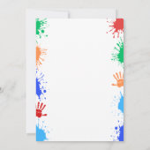 Uitnodiging voor 5e verjaardag met high five (Achterkant)