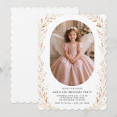 Uitnodiging voor 5e verjaardag van prinses engel m (Voorkant / Achterkant)