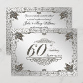 Uitnodiging voor 60-jarig huwelijksjubileum met Fl (Voorkant / Achterkant)