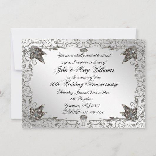 Uitnodiging voor 60-jarig huwelijksjubileum met Fl (Achterkant)