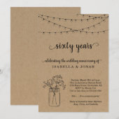 Uitnodiging voor 60-jarig huwelijksjubileumfeest (Voorkant / Achterkant)