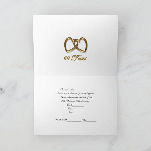 Uitnodiging voor 60-jarig jubileumfeest (Binnen)