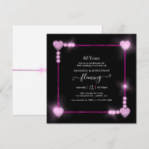 Uitnodiging voor 60-jarig jubileumfeest met diaman