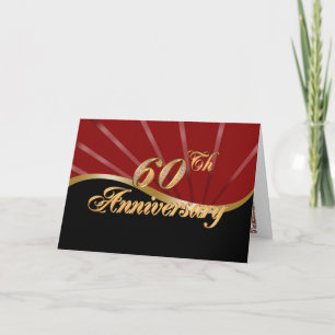Uitnodiging voor 60-jarig jubileumfeest rode zwart
