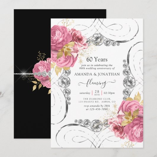 Uitnodiging voor 60-jarig jubileumfeest van het di (Voorkant / Achterkant)