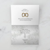 Uitnodiging voor 60-jarig jubileumfeest witte roze (Binnen)