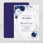Uitnodiging voor 60-jarige vrouw (Voorkant / Achterkant)