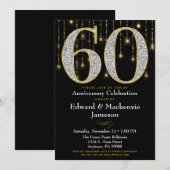 Uitnodiging voor 60e Jubileum - Black Gold Diamond (Voorkant / Achterkant)