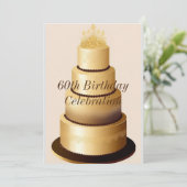 Uitnodiging voor 60e verjaardag (Staand voorkant)