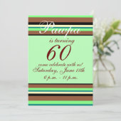 Uitnodiging voor 60e verjaardag (Staand voorkant)