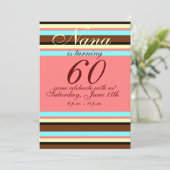 Uitnodiging voor 60e verjaardag (Staand voorkant)