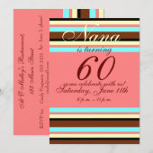 Uitnodiging voor 60e verjaardag (Voorkant / Achterkant)
