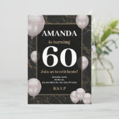 Uitnodiging voor 60e verjaardag (Staand voorkant)