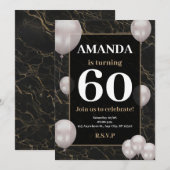 Uitnodiging voor 60e verjaardag (Voorkant / Achterkant)