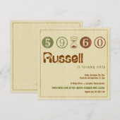 Uitnodiging voor 60e verjaardag - Aanpassen (Voorkant / Achterkant)