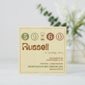 Uitnodiging voor 60e verjaardag - Aanpassen (Staand voorkant)