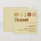 Uitnodiging voor 60e verjaardag - Aanpassen (Voorkant / Achterkant)