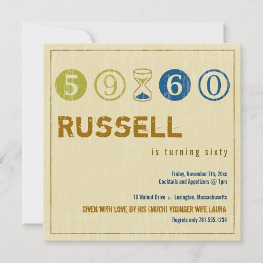 Uitnodiging voor 60e verjaardag - Aanpassen (Voorkant)