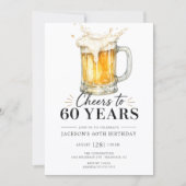 Uitnodiging voor 60e verjaardag: Proost! (Voorkant)