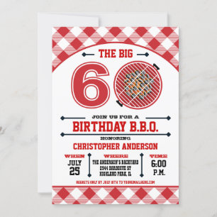 Uitnodiging voor 60e verjaardagsbarbecue