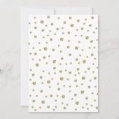 Uitnodiging voor 60e verjaardagsfeestje - Gold Whi (Achterkant)