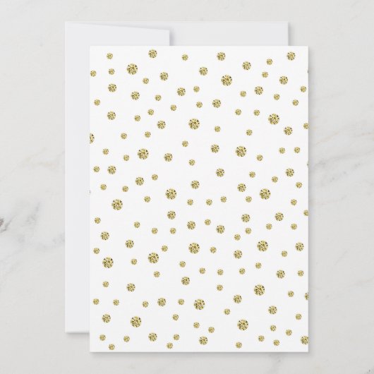 Uitnodiging voor 60e verjaardagsfeestje - Gold Whi (Achterkant)