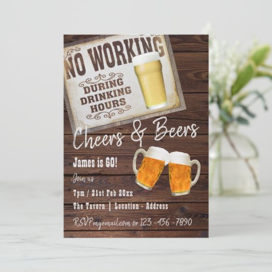 Uitnodiging voor 60ste verpartij Proost op BIEREN (Staand voorkant)