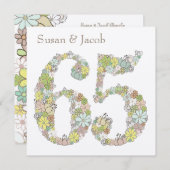 Uitnodiging voor 65-jarig huwelijksjubileum (Voorkant / Achterkant)