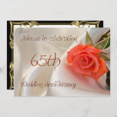 Uitnodiging voor 65-jarig huwelijksjubileumfeest (Voorkant / Achterkant)