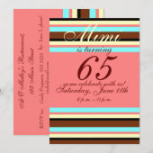 Uitnodiging voor 65e verjaardag (Voorkant / Achterkant)