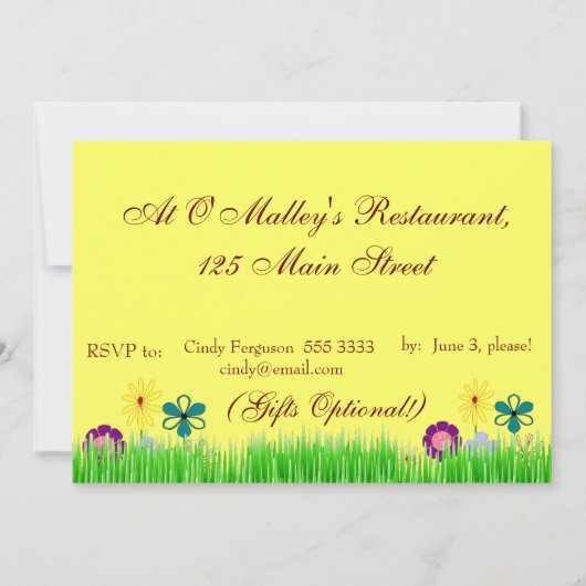 Uitnodiging voor 65e verjaardag in kleurrijke en f (Achterkant)