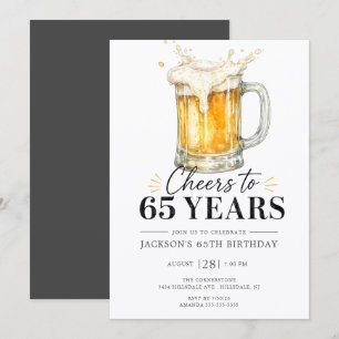 Uitnodiging voor 65e verjaardag: Proost