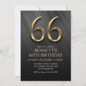 Uitnodiging voor 66e verjaardag (Voorkant)