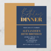 Uitnodiging voor 68e verjaardagsdiner Verjaardagsd (Voorkant / Achterkant)