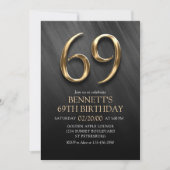 Uitnodiging voor 69e verjaardag (Voorkant)