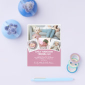 Uitnodiging voor 6de verjaardagsfoto-collage jonge flyer (Enkel)