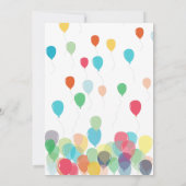 Uitnodiging voor 6e verjaardag ballonnen (Achterkant)